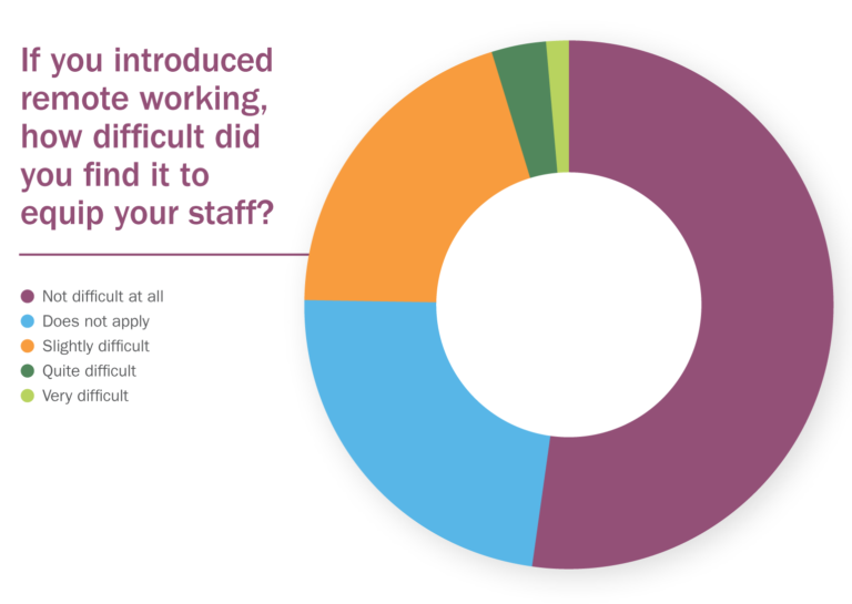 Remote working donut chart