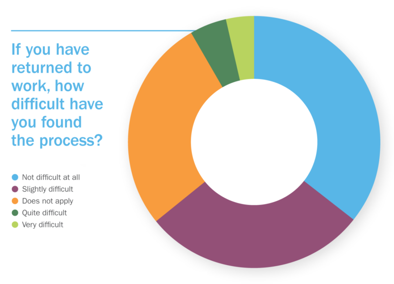 Returned to work donut chart