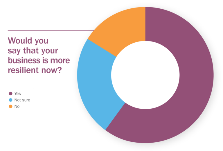 Business more resilient donut chart