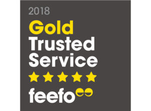 Feefo Gold Trusted Service 2018 logo