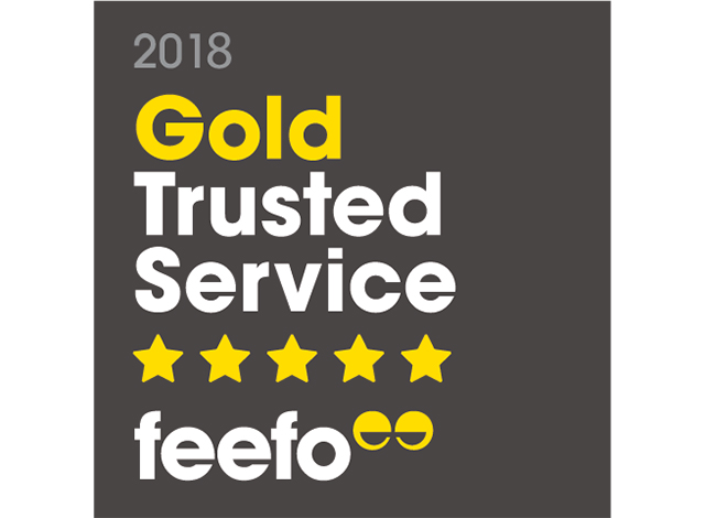 Feefo Gold Trusted Service 2018 logo