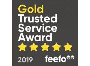 Feefo Gold Trusted Service 2019 logo